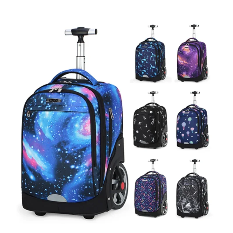 

large wheels School Rolling Bag teenagers travel trolley bag Children wheeled bags for travel rolling bag wheels