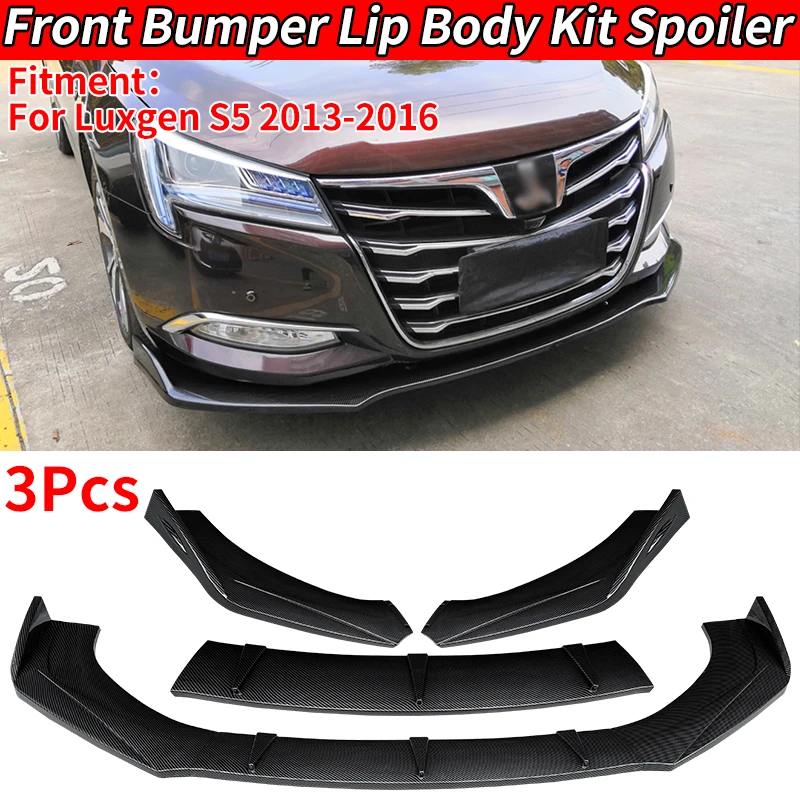 

Car Three Stage Front Lip For Luxgen S5 2013 -2016 Front Bumper Spoiler Splitter Front Shovel Diffuser Exterior Body Kit