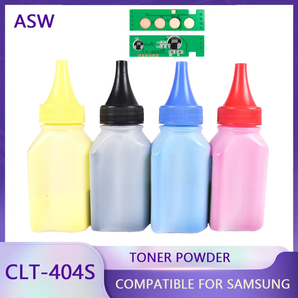 

4 Refill Color toner Powder + 4chip CLT-K404S 404S toner cartridge Compatible for Samsung C430W C433W C480 C480FN C480FW C480W