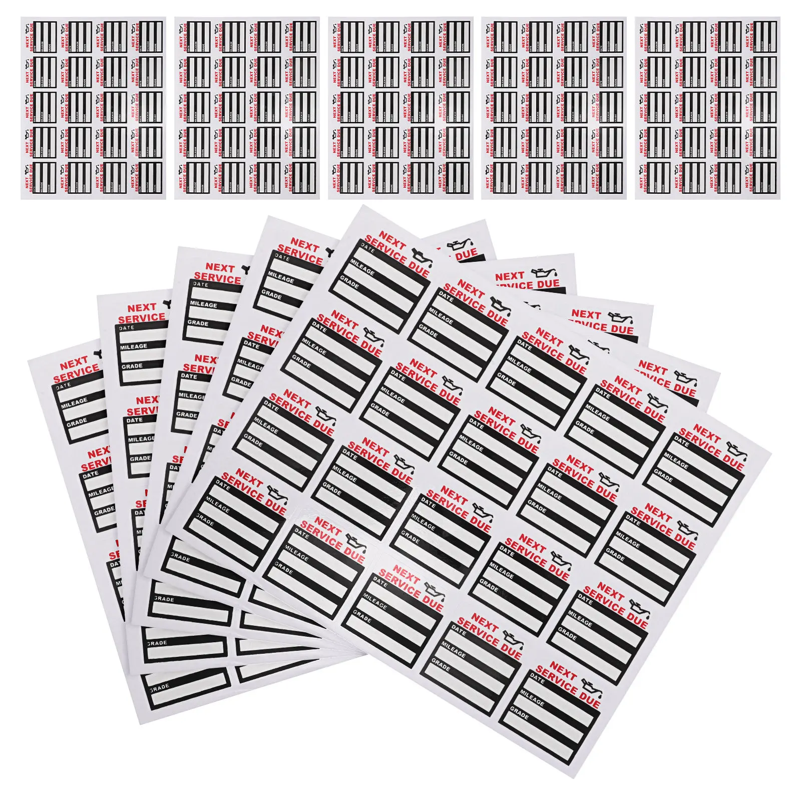 

200Pcs Windshield Oil Reminder Stickers Static Cling Waterproof Scratch-Resistant Next Service Due Labels for Cars Trucks Repair