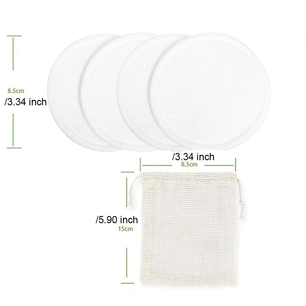 18x Wit Verfrissen En Revitaliseren Van De Reiniging Met Bamboe Make-Up Remover Pads Rustgevende Verlichting Huidverzorging