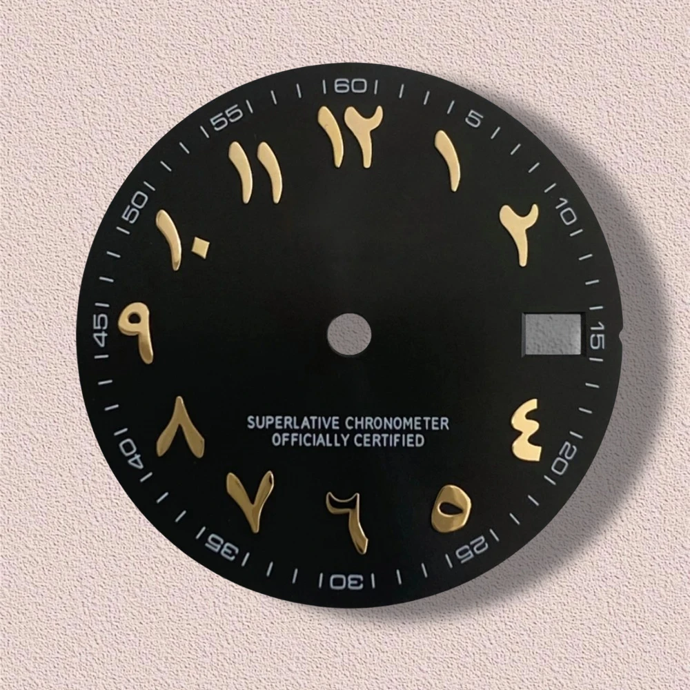 28.5mm S Logo Arab Dial Fit NH35/NH36 Japanese Automatic Movement High-Quality Sunray Dial Watch Modification Accessories