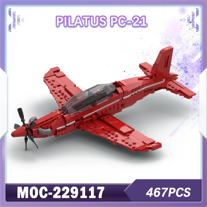 

467 шт. MOC-229117 Pilatus PC-21 модель строительного блока, набор кирпичей, креативный набор для снятия стресса, высококачественные коллекционные подарки