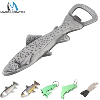 MAXCATCH Magnetic Fishing Bottle Opener Fish Pattern Keychain Tool Lightweight Fishing Accessory