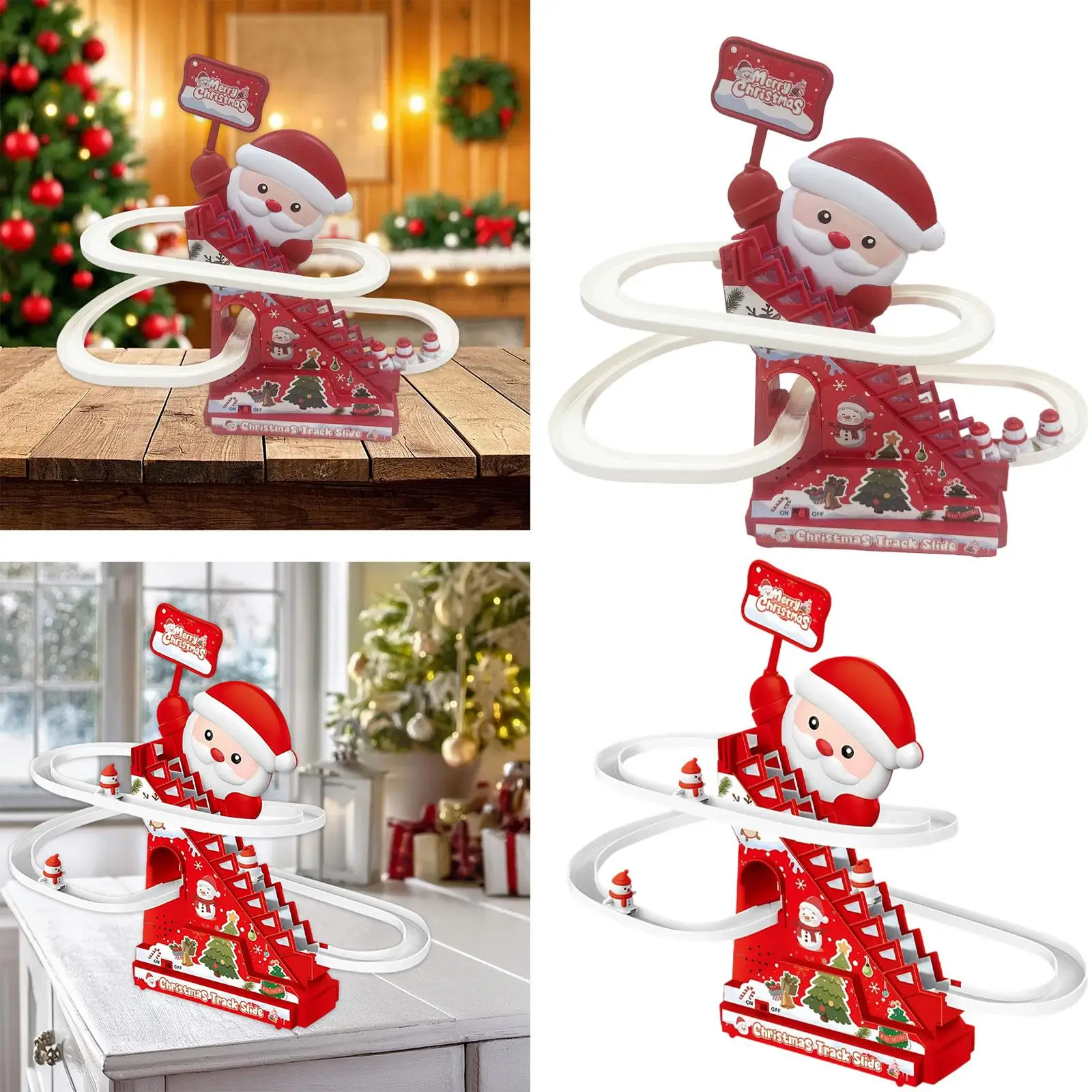 Santa Climbing Toy Santa Electric Slide Climbing Toy for Toddlers Xmas Gifts