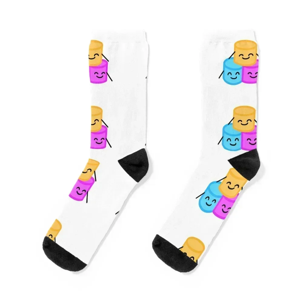 Cute marshmallows Socks cartoon Stockings compression compression Men's Socks Luxury Women's