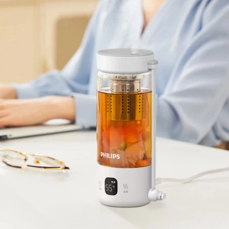 PHILIPS AWP3399 Mini Portable Electric Heating Cup Hall Magnetic Sensor Safety Shut Off Travel Thermal Water Boiler