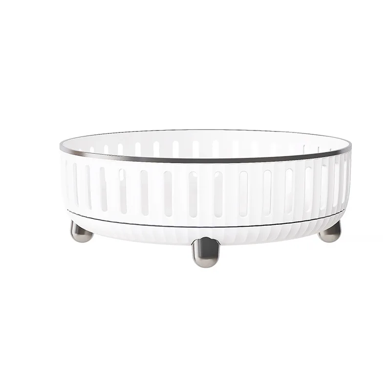 

kitchen, supplies rack, light luxury cream style, household skin care products and cosmetics, rotating storage tray