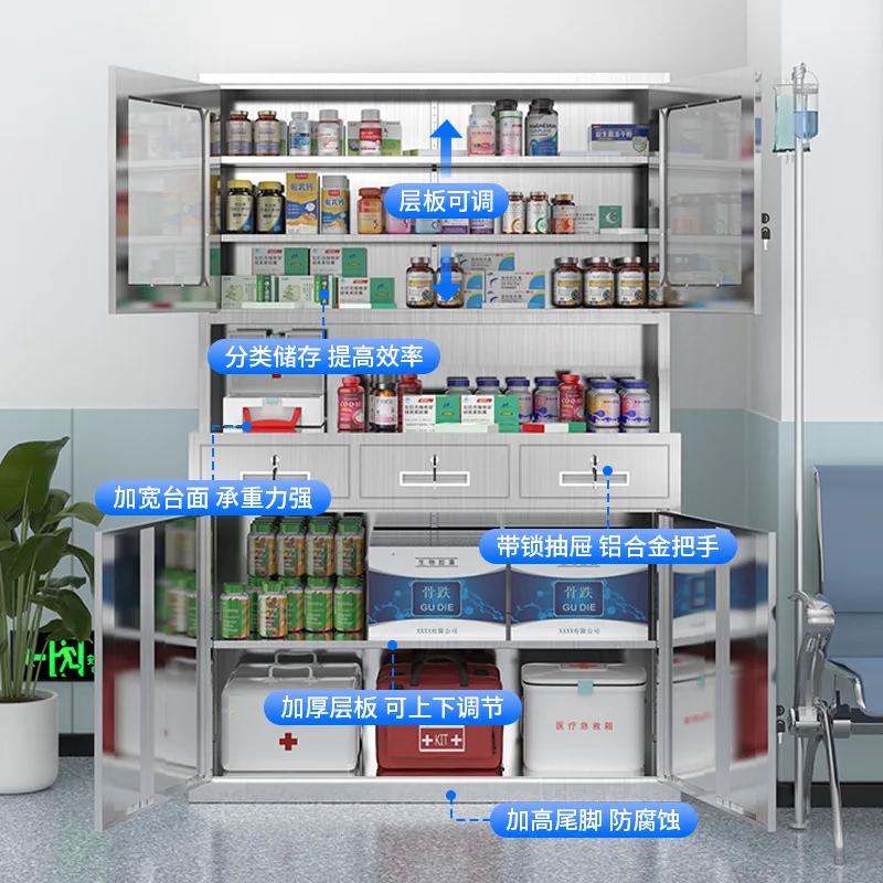 File cabinet, hospital sterile medical equipment cabinet, clinic dispensing medicine cabinet, drawer type