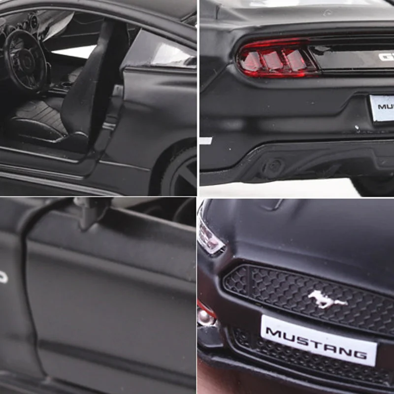 Makeda oficialmente licenciado 1:36 simulação ford mustang liga modelo carro meninos força traseira carro de brinquedo portas abertas duplas