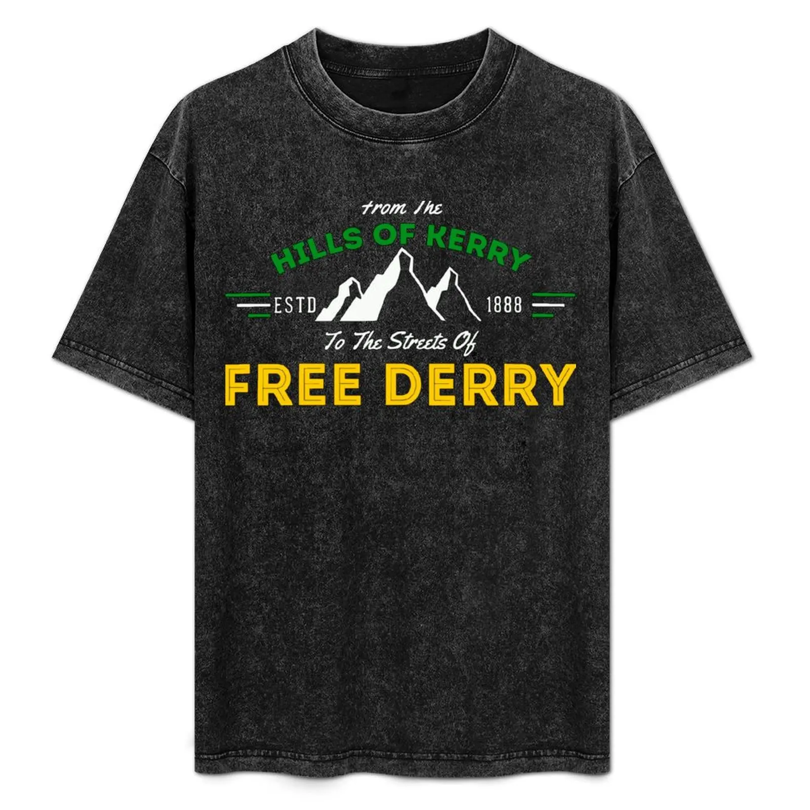 

Hills Of Kerry, Streets Of Free Derry T-Shirt Trendy Pattern T-Shirt for Men