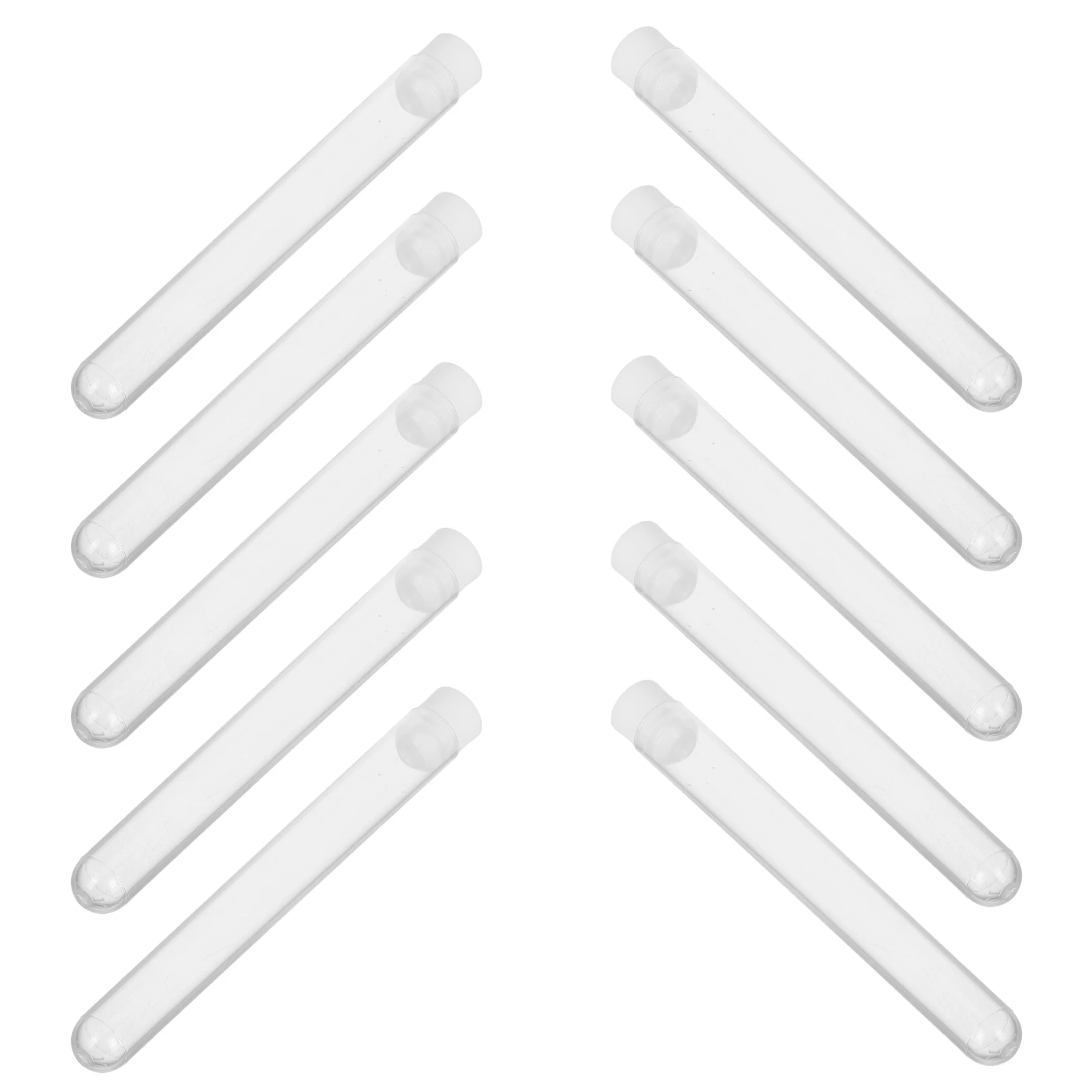 

15pcs Eyelash Brush Storage Box Clear Plastic Test Tubes For Makeup Organizer Travel Holder Reusable Mascara Wand Container Kit