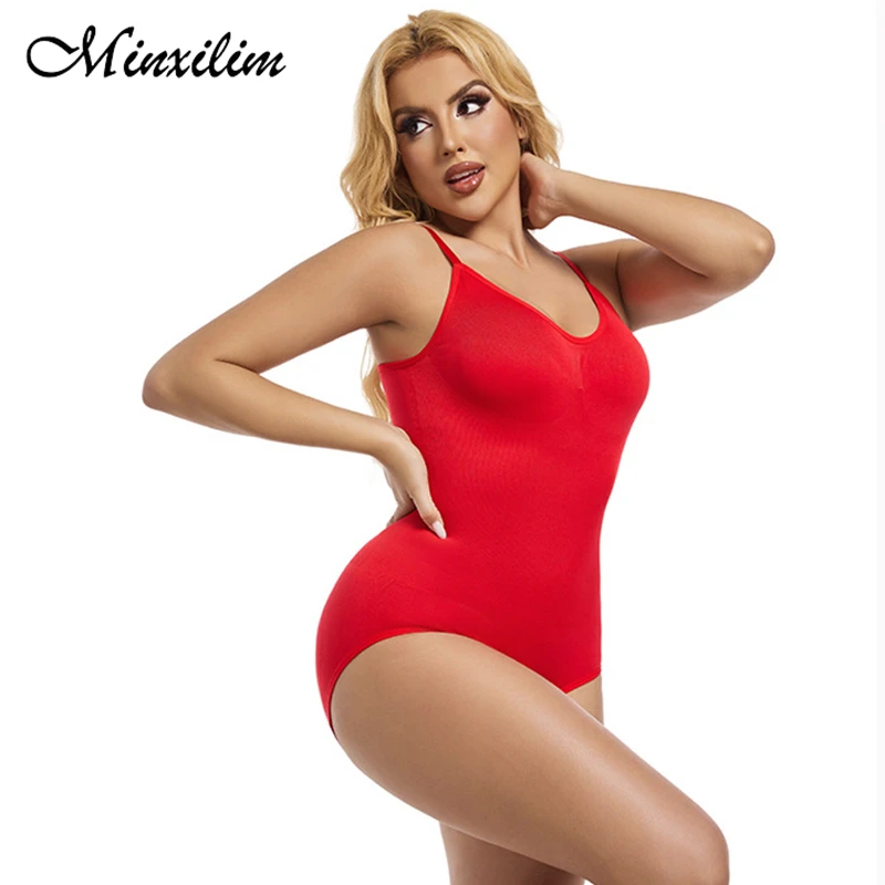 

Minxilim боди с контролем живота, корректирующее белье, формирователь тела, майка, бесшовный тренажер для похудения, сексуальное женское нижнее белье