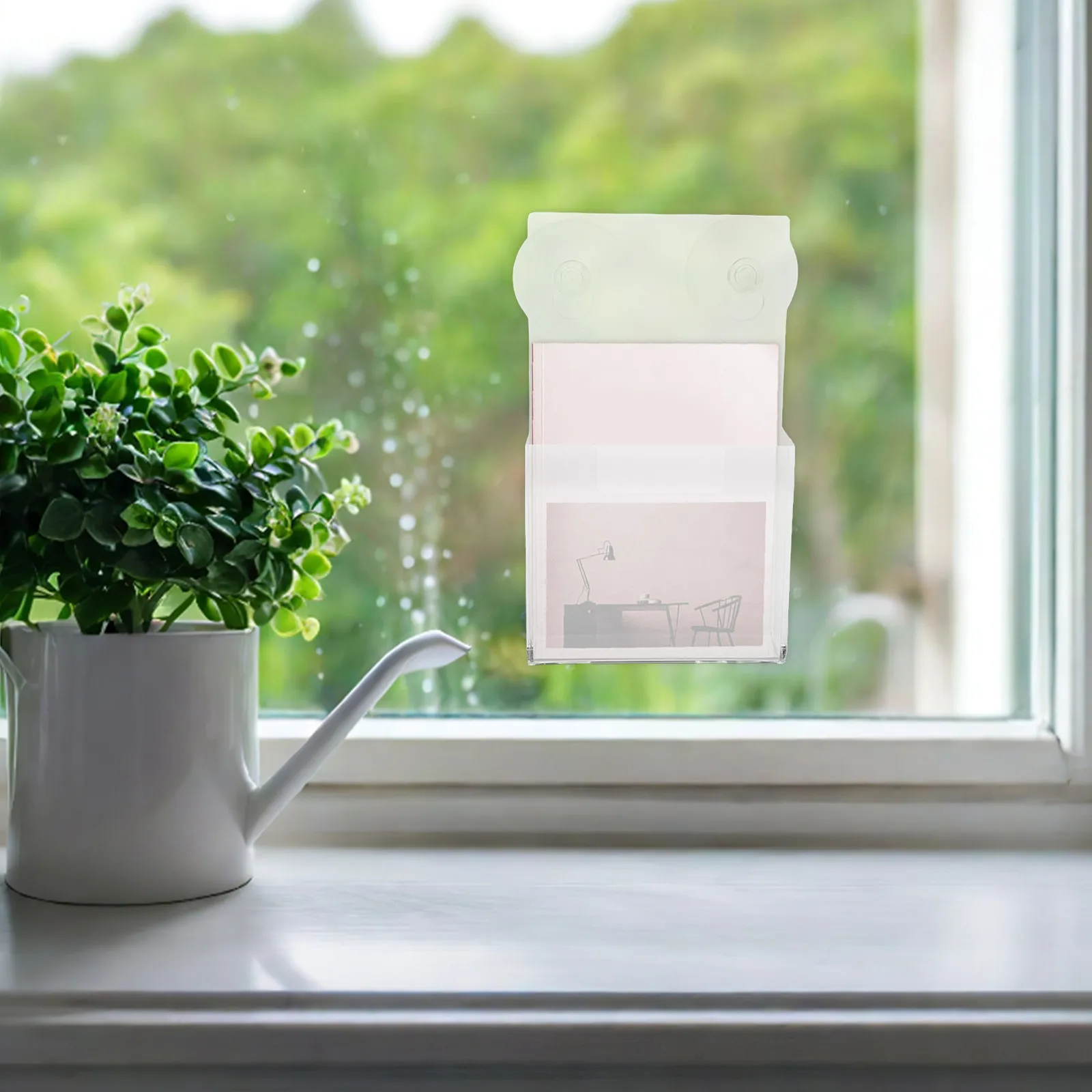 2pcs-acrylic-magazine-holder-clear-wall-mounted-brochure-organizer-strong-suction-cup-file-pamphlet-display-stand-office