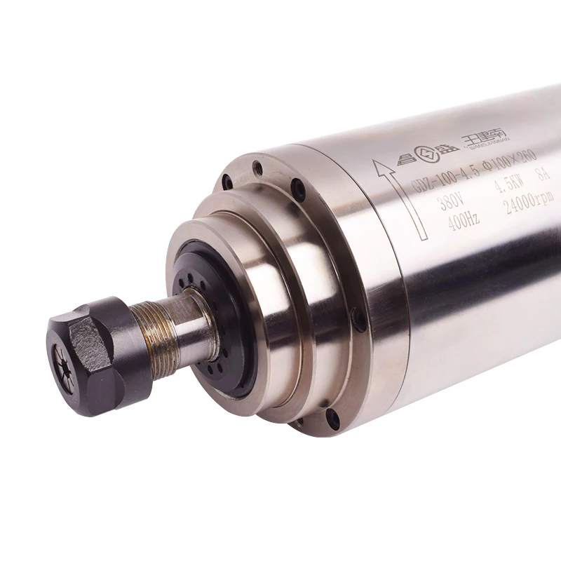 er Cooled 4.5kw Spindle Water Cooling Cnc SpindlePrice GDZ-100-4.5 Spindel 380v 100mm Diameter ER20 Wat