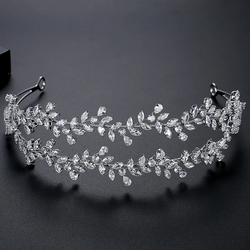 

Роскошные свадебные повязки на голову для свадьбы, аксессуары для волос, короны с кубическим цирконием, диадемы для женщин, свадебные украшения для выпускного вечера, головной убор