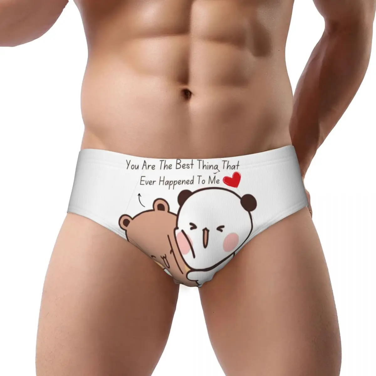 

Пользовательские Bubu Dudu Panda And Brownie Bear Пара Мужские трусы Трусики Мужское эластичное нижнее белье Трусы