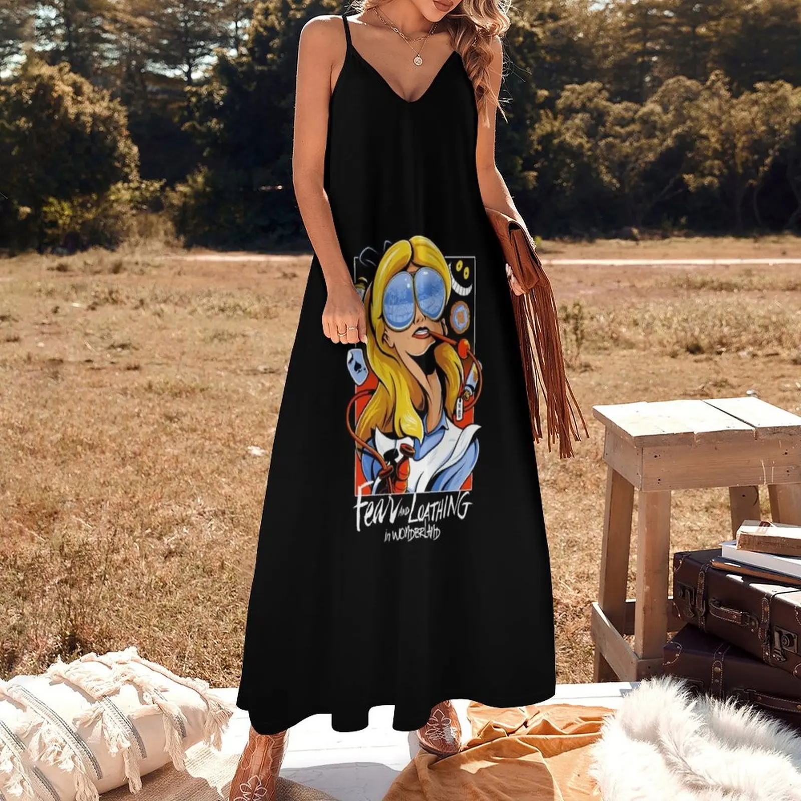 Fear and Loathing in Wonderland Shirt Sleeveless Dress Woman clothing dresses for women 2023 Clothing female