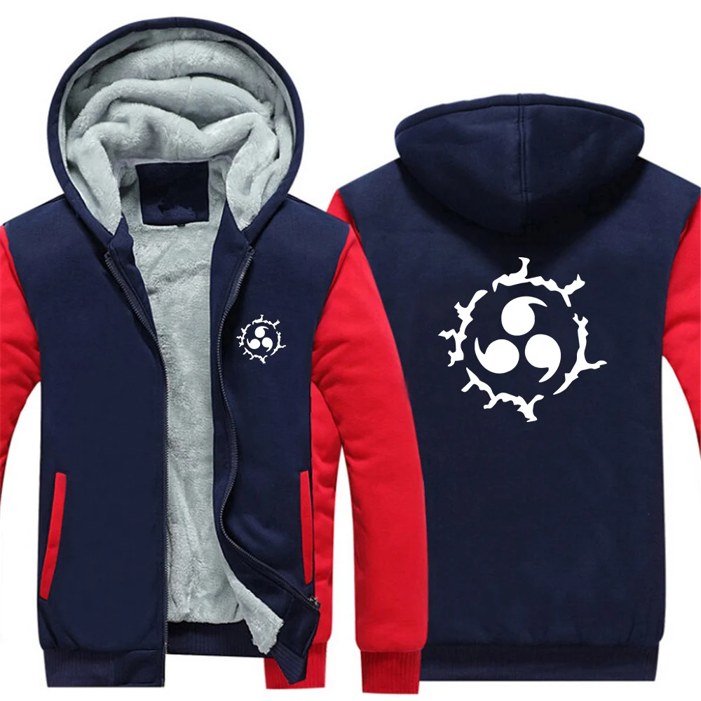 Sudadera con Capucha para Hombre, Otoño-Invierno 2026, Tela Premium Cálida, Diseño NARUTO Sharingan Uchiha Sasuke Itachi, Chaqueta con Logotipo Estampado
