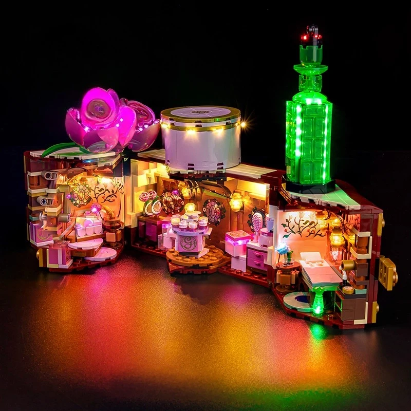 Conjunto de iluminação LED adequado para blocos de construção LEGO Wicked Glinda Elphabas Dormitory 75683 (modelo de tijolos não inclui)