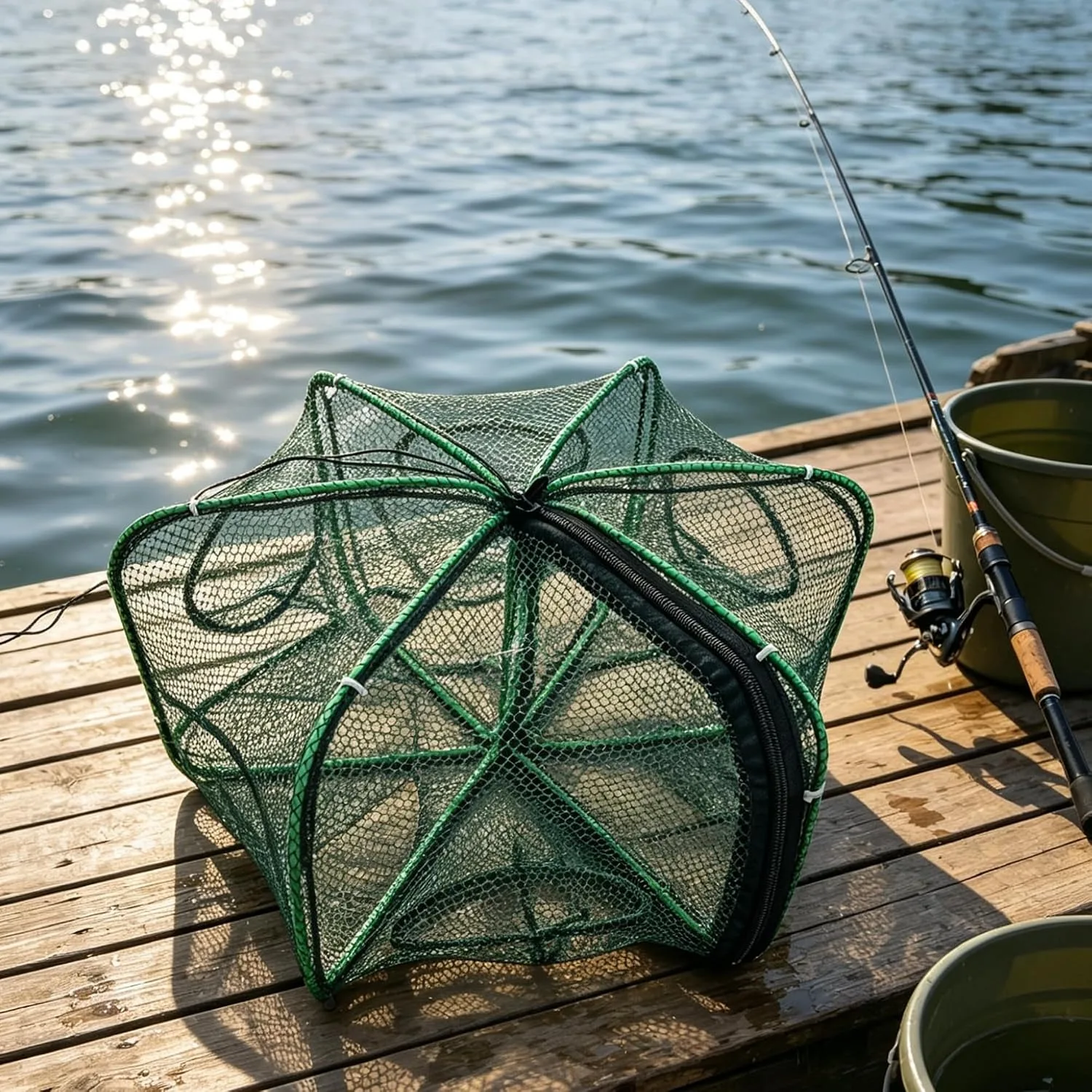 Mesh For Fishing Net/Tackle/Cage Folding Crayfish Catcher Casting/Fish Network Crab/Crayfish/Shrimp/Smelt/Eels Traps Fishing