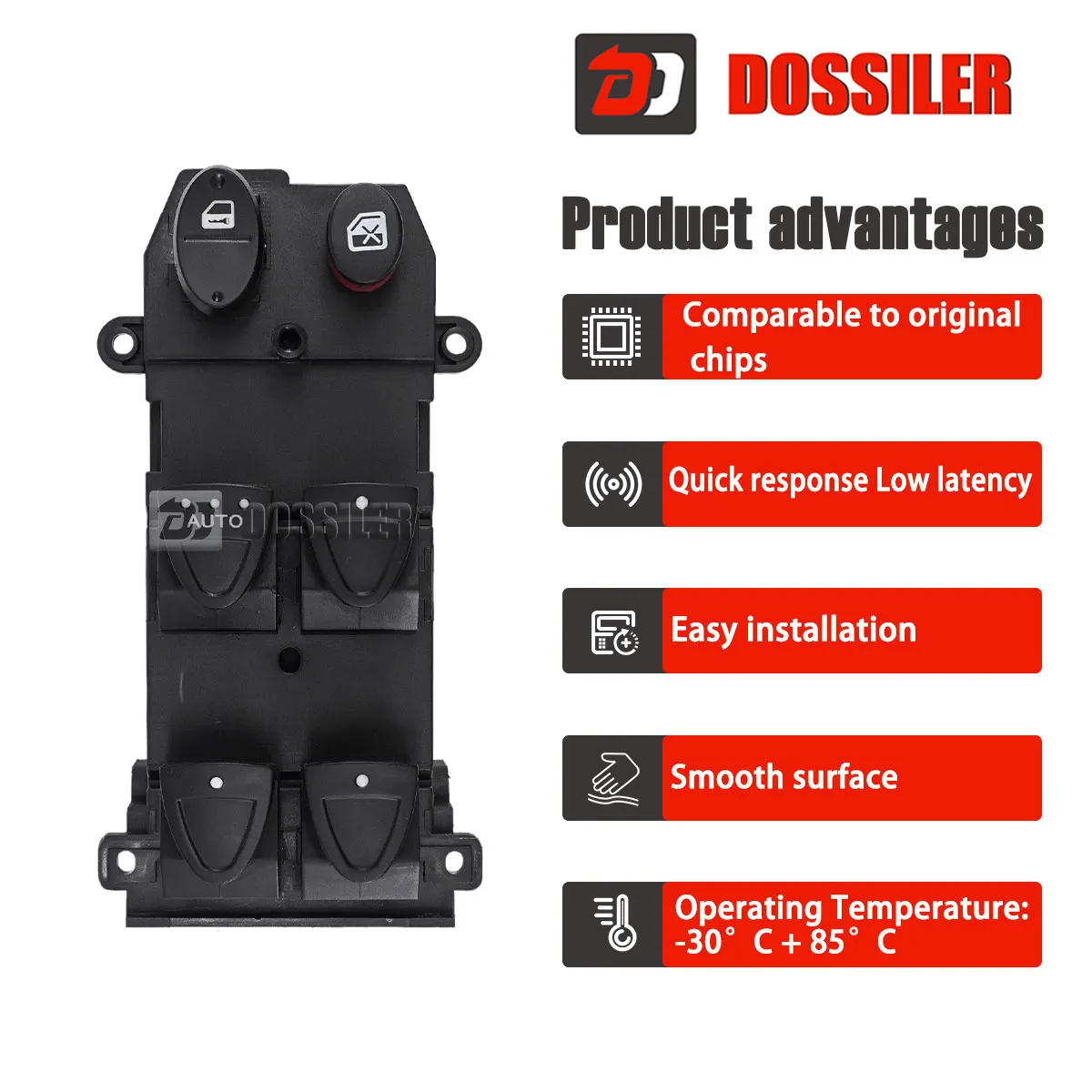 35750-SNV-H51 Dossile Master Window Switch Power Control Button Front Left Driver for 2006-2011 Honda Civic 35750-SNA-A13 22 Pin