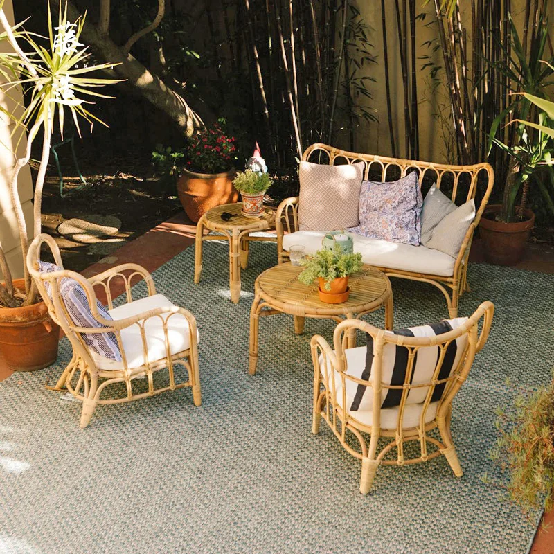 

HYS hotel homestay sofa leisure single double balcony indoor rattan chair small apartment combination