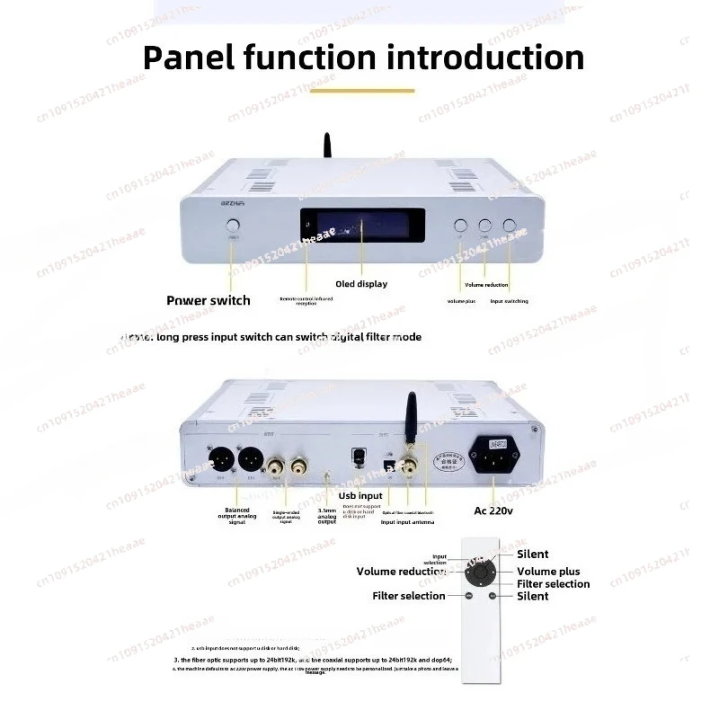 Suitable for  Audio  doble núcleo HiFi Fever ES9038PRO equilibrado ES9039  DC300 insignia decodificador