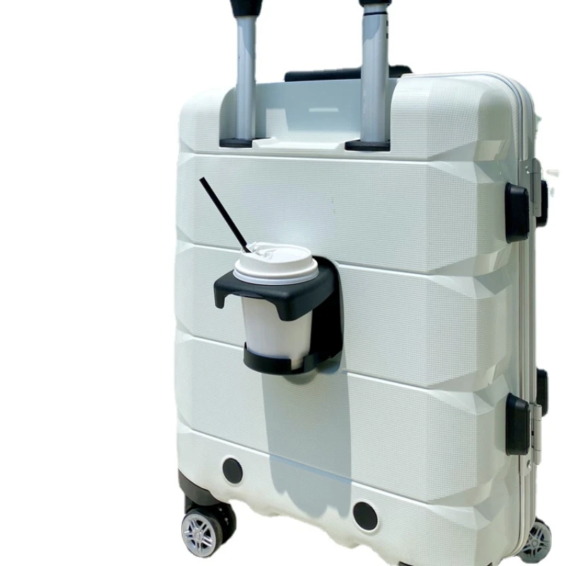 

Multi-Functional Open Luggage Small 20-Inch Business Travel Boarding Bag Aluminum Frame Trolley Suitcase