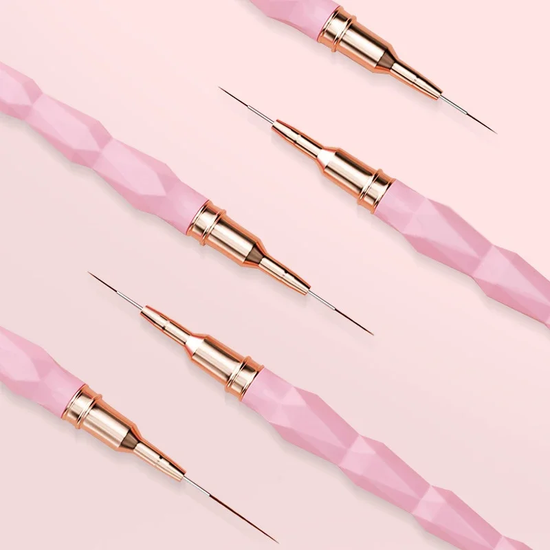 5개입 컬러풀 네일 아트 라이너 페인팅 브러쉬 초박형 라인 드로잉 도구 7/9/11/15/25mm 디테일 매니큐어 네일 라이너 펜 도구