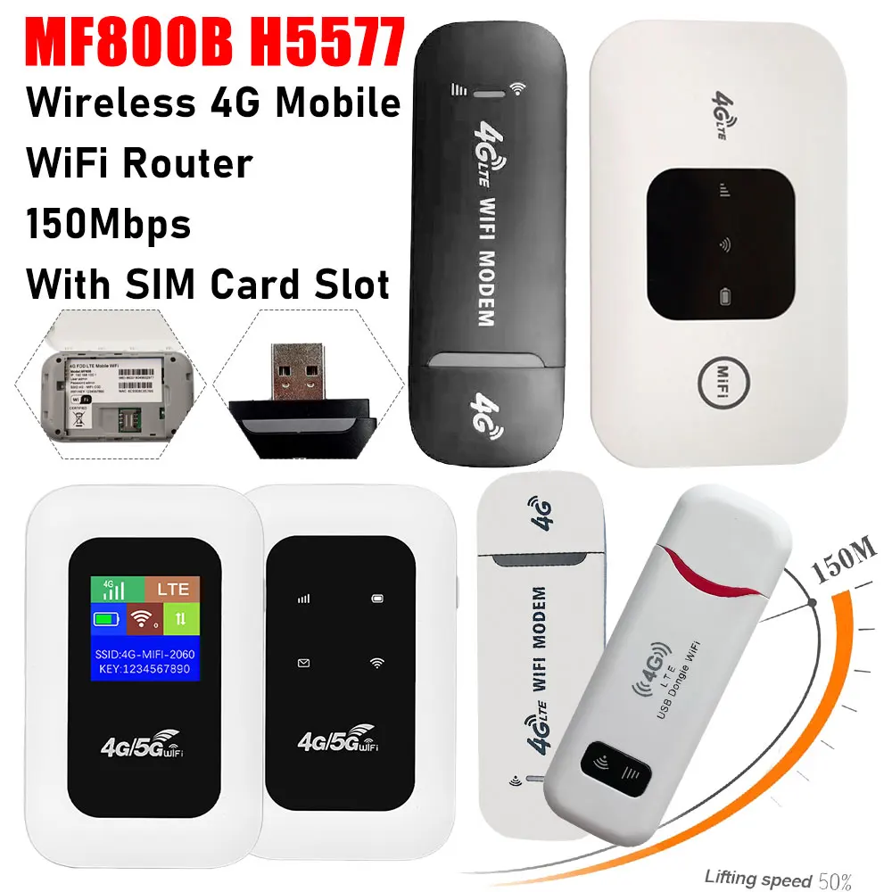 MF800B H5577 4G Mobile WiFi Router USB Dongle With SIM Card Slot