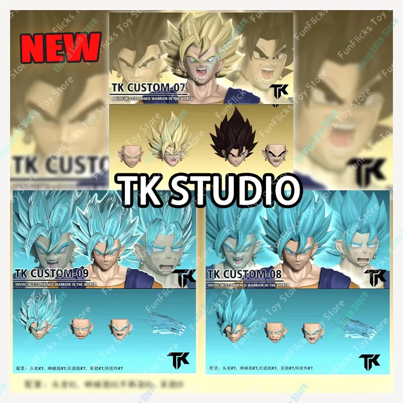 

In Stock TKDIY TKCUSTOM TK TK007 TK008 TK009 Dragon Ball SHF Fit Vegetto New Heads Custom Headsculpt Set Anime Action Figures