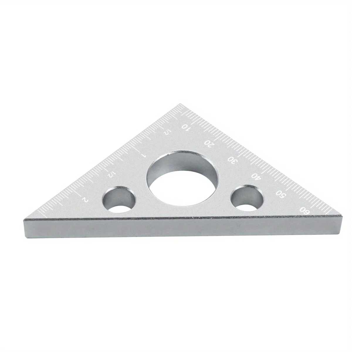 Woodworking Ruler Right Angle Ruler Aluminum Triangle Ruler w/ Both Imperial and Metric Height Measuring Tools Gauge