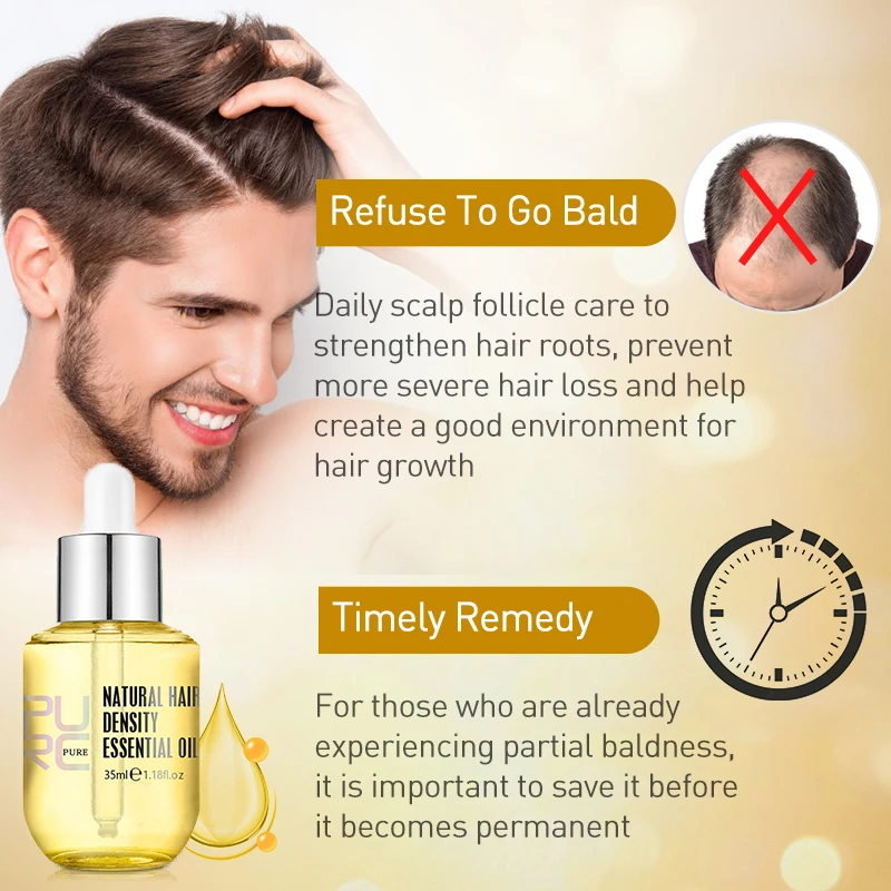 PURC Hair Growth Products for Men Women Ginger Anti Hair Loss Growth Oil Fast Regrowth Thickener Scalp Treatment Hair Care