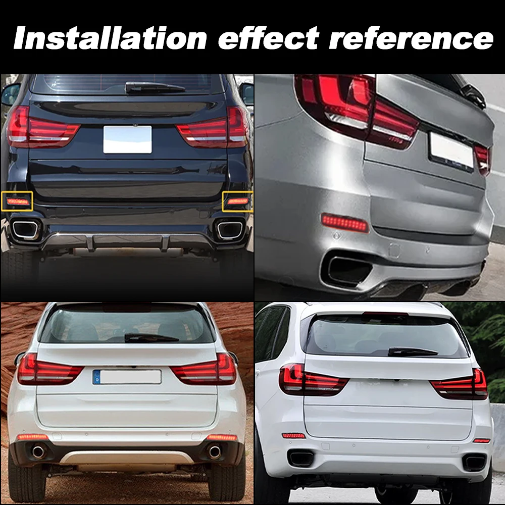 LED rear bumper reflecter Light tail brake stop light for BMW X5 F15 M sport 2014 2015 2016 2017 2018 #63147847591 Accessories