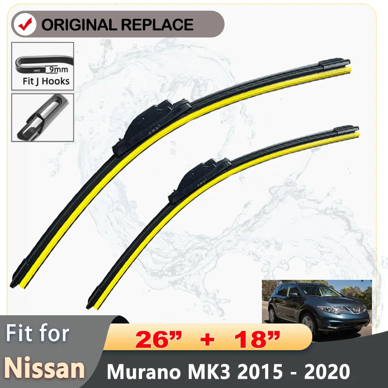 Wiper LHD Front Wiper Blades For Nissan Murano MK3 2015 - 2020 Windshield Windscreen Front Window 26