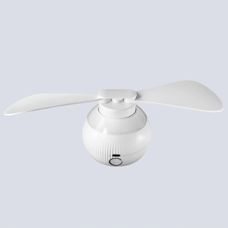 Dormitory Small Ceiling Fan TypeC 3000mAh Electric Fan Silent Remote Control Projection and Lighting for Camping Cooler