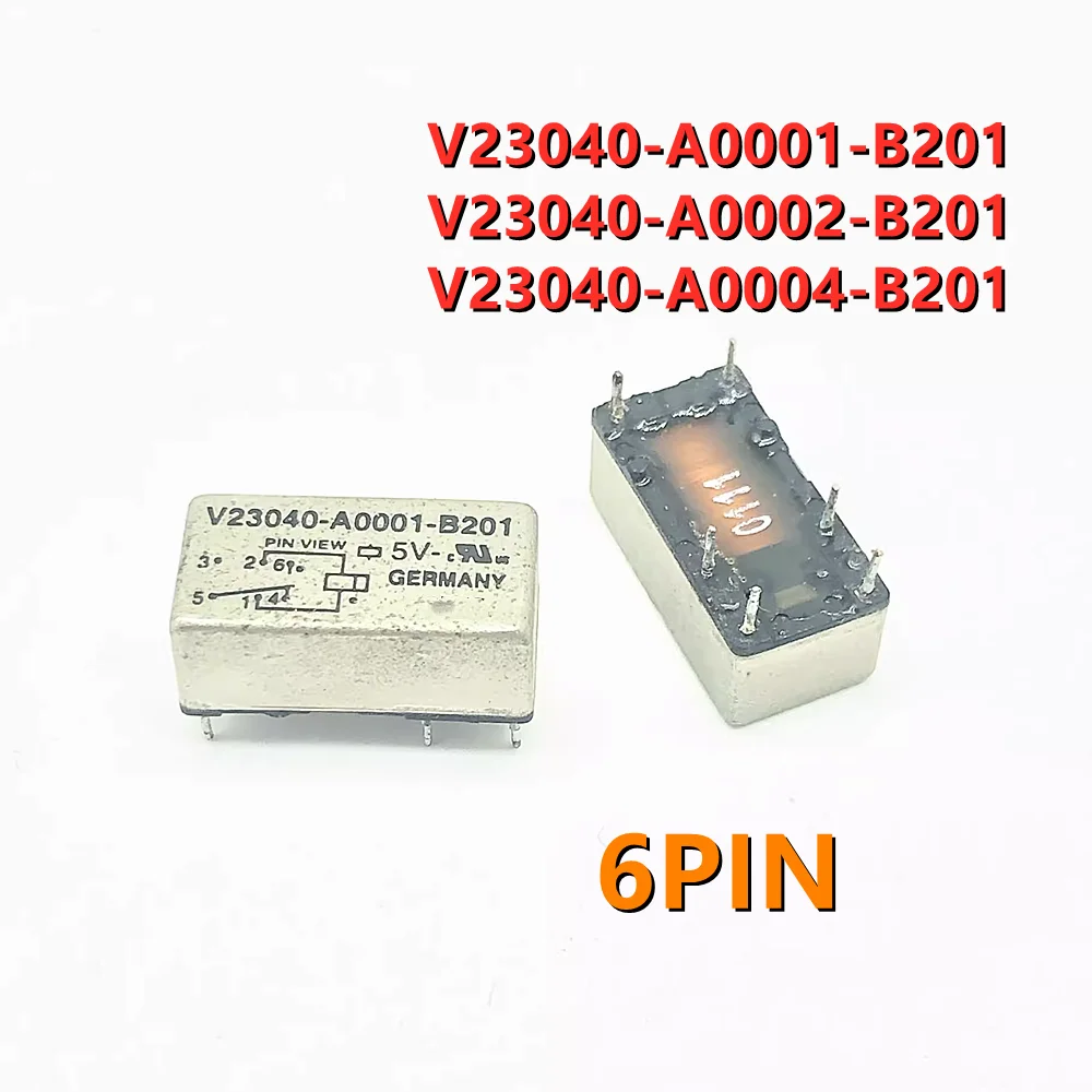 2ชิ้น/ล็อต V23040-A0001-B201 V23040-A0002-B201 V23040-A0004-B201 V23040 A0002 B2016PIN 5VDC 12VDC 24VDC 100% รีเลย์ใหม่