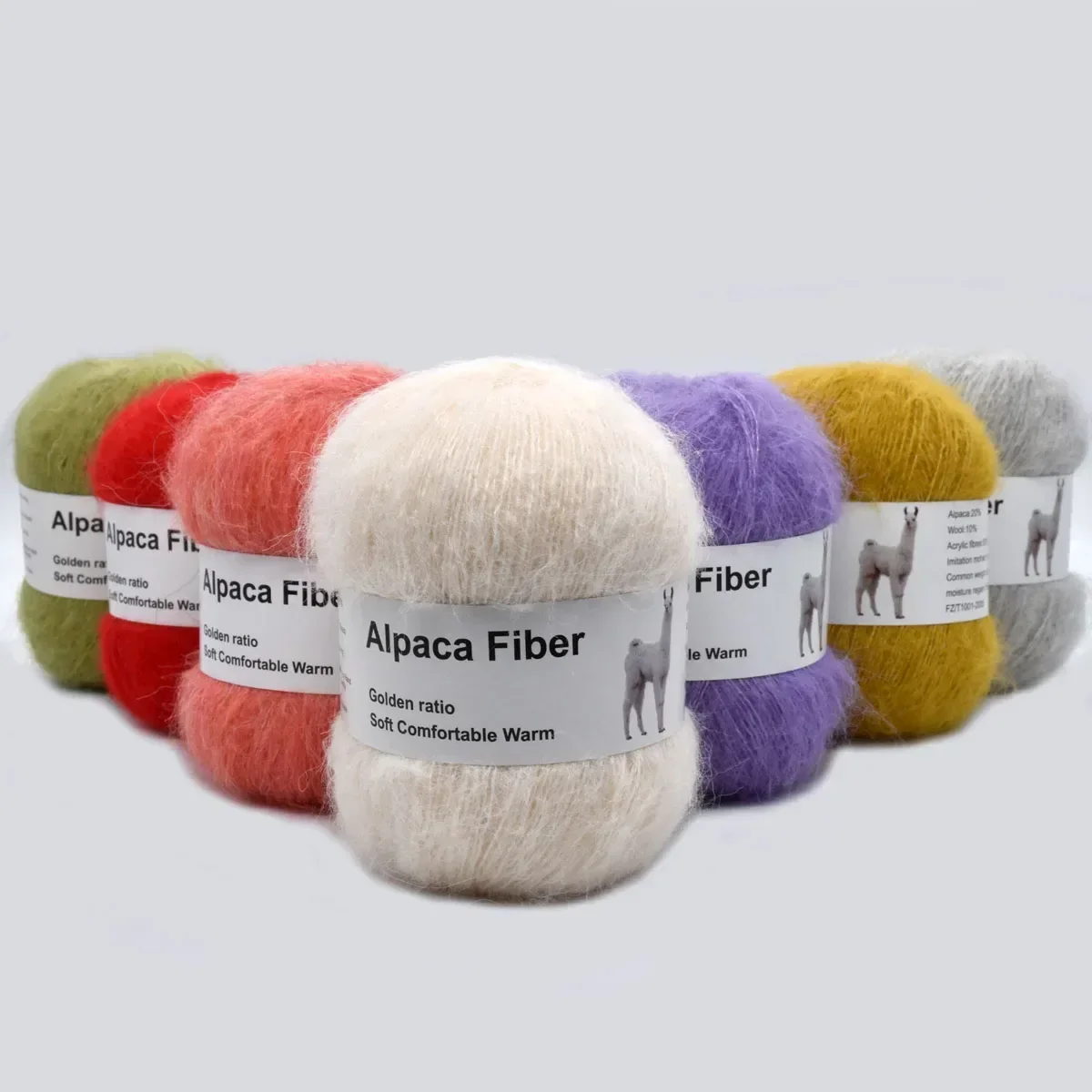 50g Alpaca Mohair Yarn Long Plush Thick Crochet Wool Yarn For Knitting Scarf  Baby Sweater Summer Winter Thread 380m/416yd 5PCS