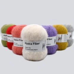 50g Alpaca Mohair Yarn Long Plush Thick Crochet Wool Yarn For Knitting Scarf Baby Sweater Summer Winter Thread 380m/416yd 5PCS
