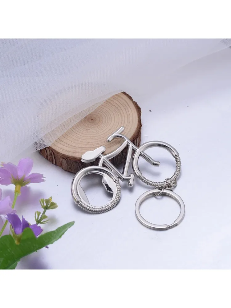 AliExpress NONE Creative Metal Beer Bottle Opener Fashion Cute Bike Bicycle Keychain Key Rings For Lover Biker Bottle Openers Men's Gift