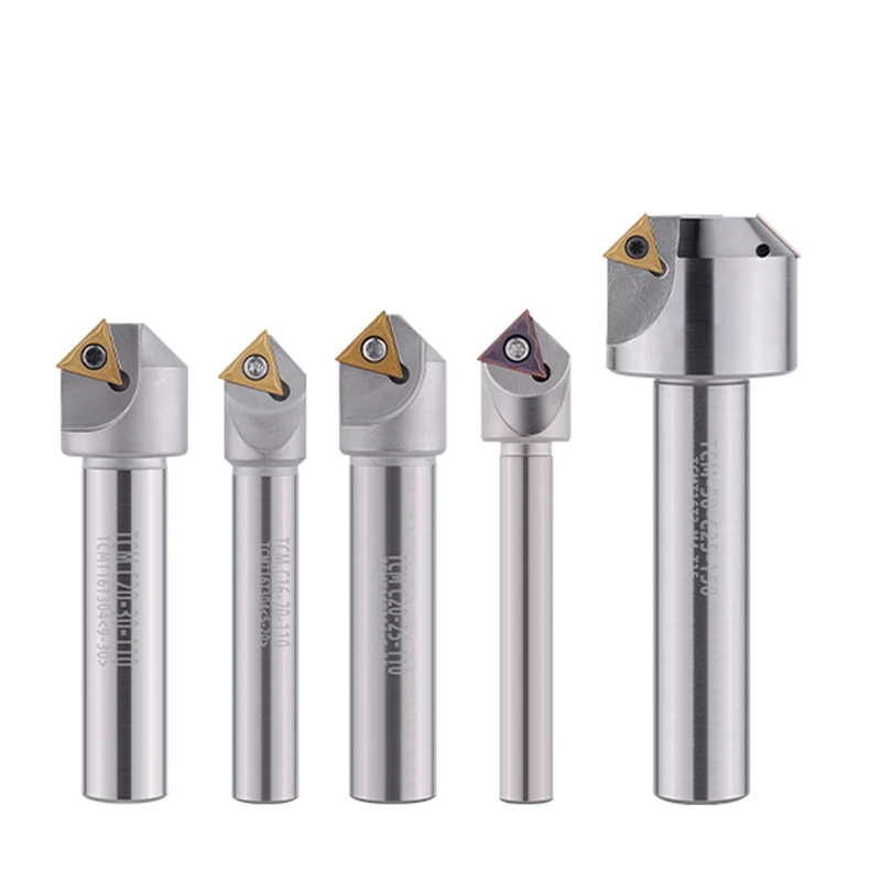 LIHAOPING TCM 45 Degree Chamfer Tool 12 16 20 mm C20-40-120 CNC Lathe Tungsten Steel Milling Cutter TCMT Carbide Insert End Mill