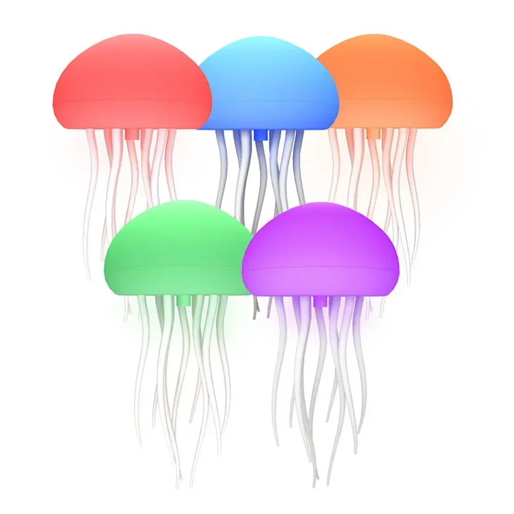 Rechanging Table Night Light Color Changing Atmosphere Light Birthday Christmas Gift Voice Control Dancing Jellyfish Lamp