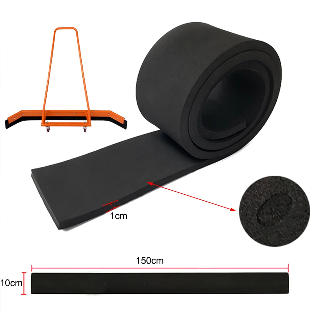 1/4/7Pcs Water Pusher EVA Black Rubber Strip Sponge Court Scraper Water CleaningScraper Wiper Rubber Leather Ground 150x10x1cm