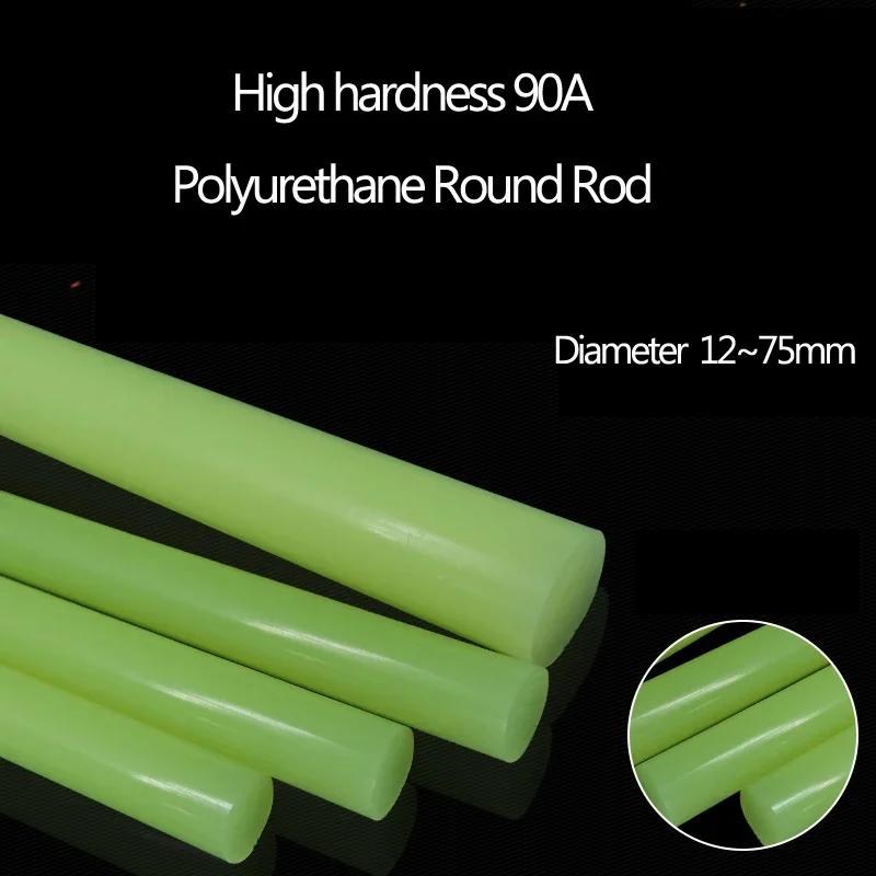 High Density And Hardness 90A Solid Polyurethane Round Rod Gaskets Wear-resistant Shock Absorber Sticks Diameter 12-75mm