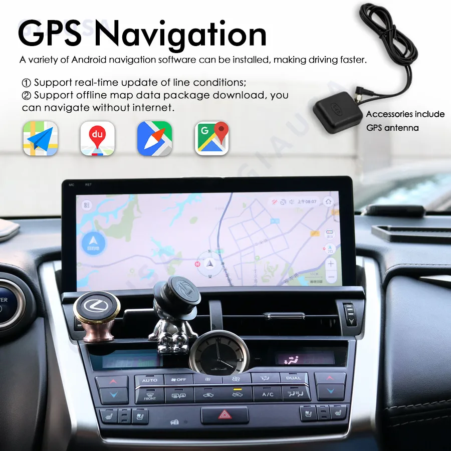 128GB Stereo Android 12 Car Radio 2Din CarPlay For Lexus NX300 NX200t NX300h NX 2015 2016 2017 Autoradio Multimedia Video Player