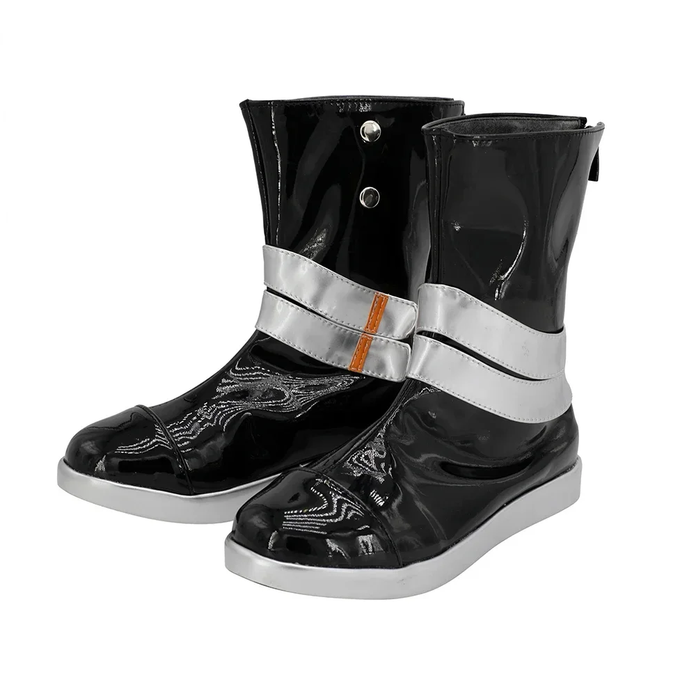 Aangepaste game Arknights Saria cosplay laarzen zwarte lederen schoenen elke maat, jongens en meisjes Halloween cosplay