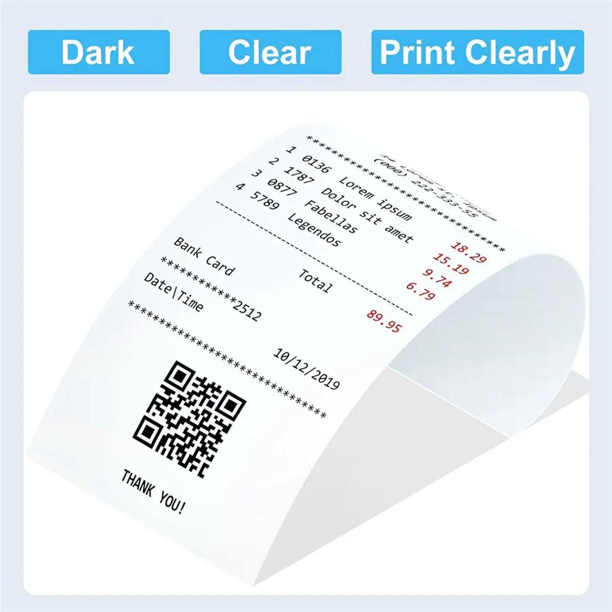 BAAE 20Pcs Calculator Printer Ribbons Black and Red Ink Roller Printer Ribbons IR40T IR-40T Replacement for CASIO HR18 HR21