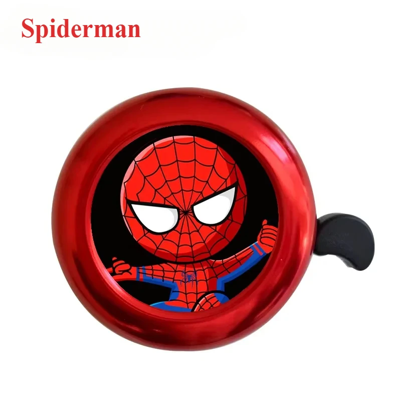 5*5cm Spiderman Fietsbel Kinderfiets Leuke Cartoon Metalen Waarschuwing Super Luide Bel Hoorn Fietsen Stuurbel Veiligheidsaccessoires