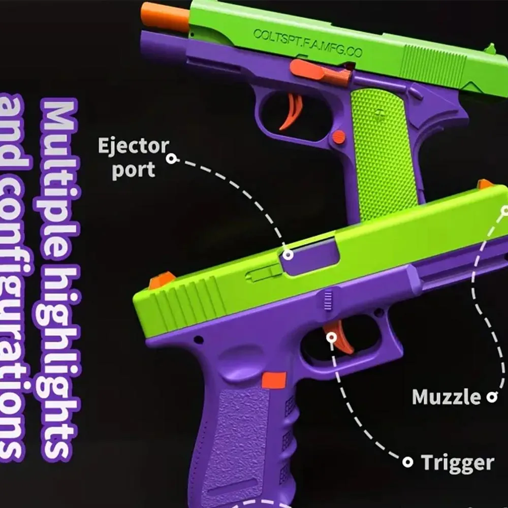 Fidget Toys-Pistola de juguete antiestrés, juguete interactivo divertido para niños, pistola de juguete con apariencia de pistola de mano Real, regalo de Navidad